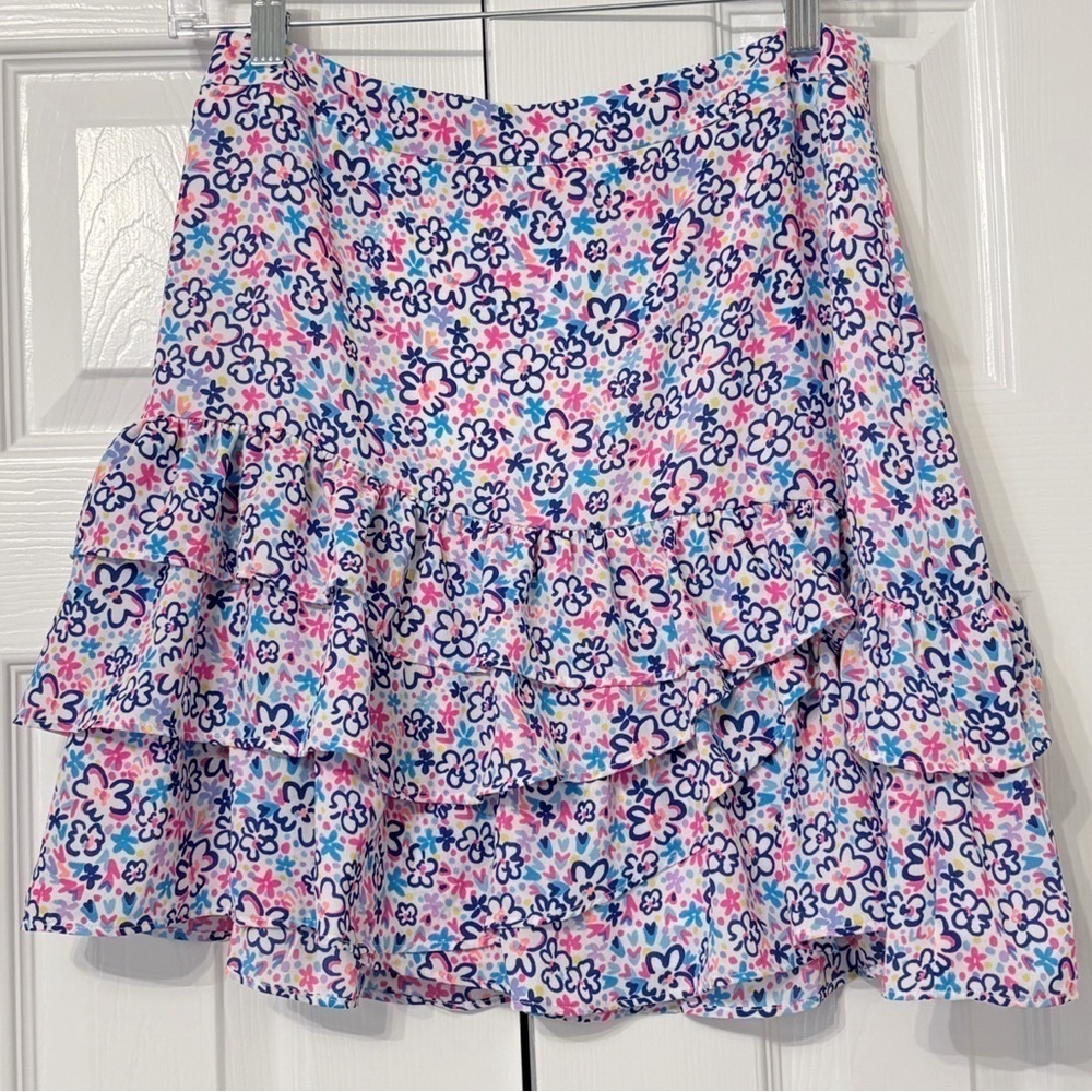 Lilly Pulitzer Women's Tilly Tiere Ruffle Skirt Multi Fun Sun Ditsy Size 6